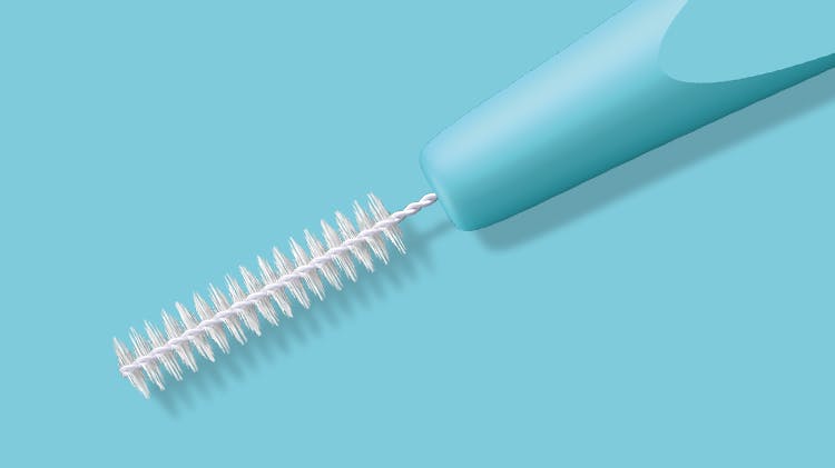 Interdentalbürste Bürste und Teil Griff
