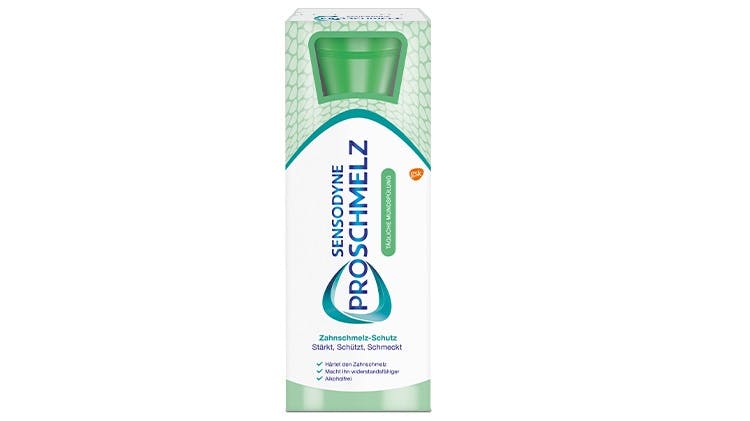 Aufnahme der Sensodyne ProSchmelz Mundspülung