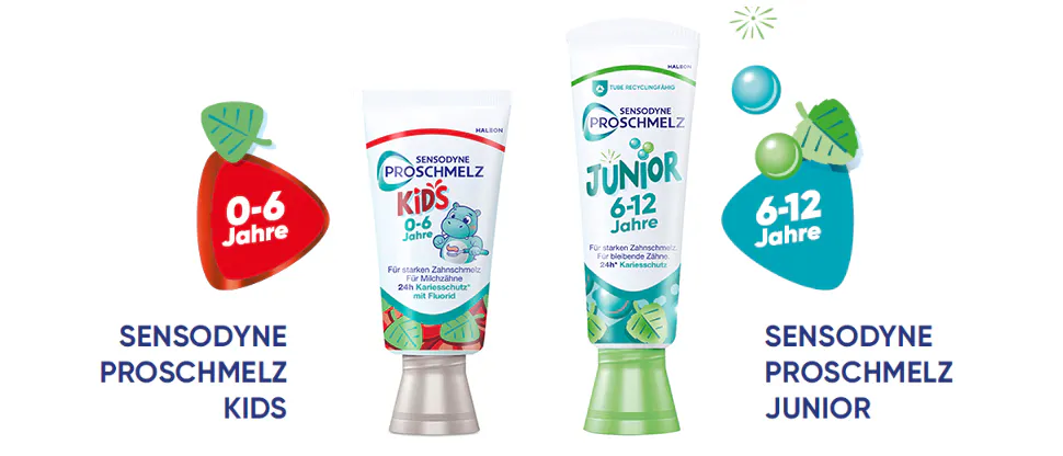 ProSchmelz Kids und Junior Zahnpasten