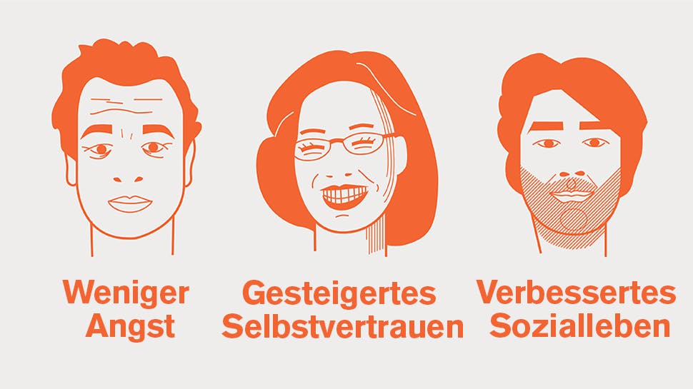 Patientenillustrationen mit Umfrageergebnissen