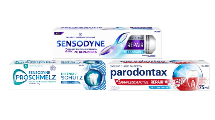 Sensodyne, ProSchmelz und Parodontax