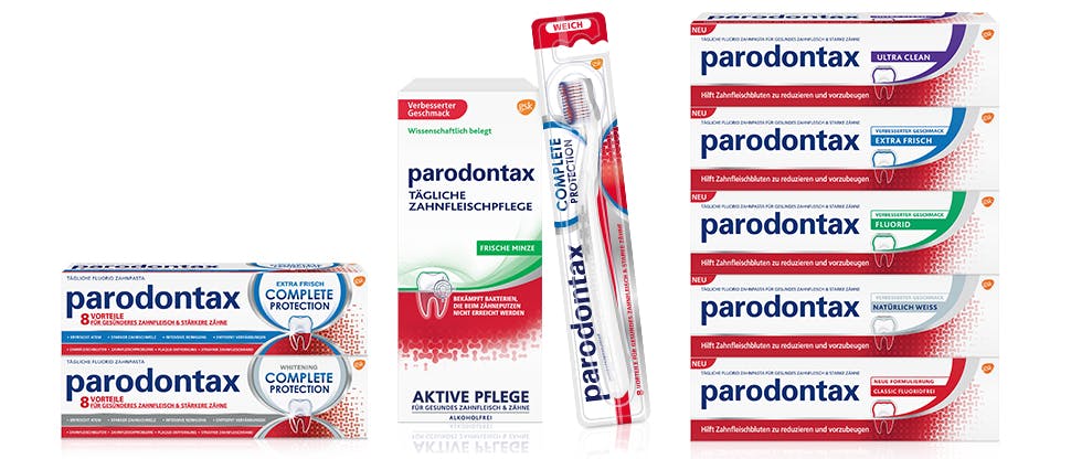 parodontax Zahnpasta zur täglichen Zahnfleischpflege