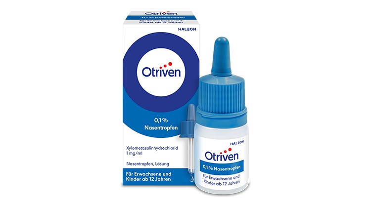 Otriven gegen Schnupfen 0,1% Nasentropfen Packshot