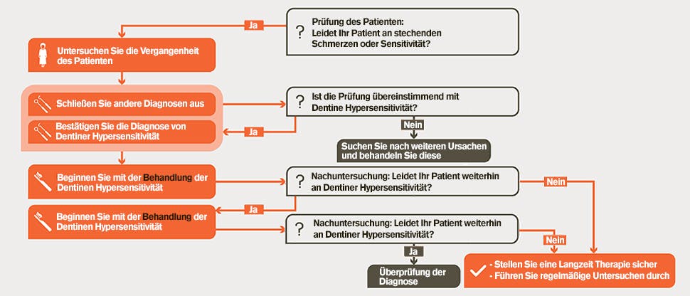 Algorithmus für das Management schmerzempfindlicher Zähne