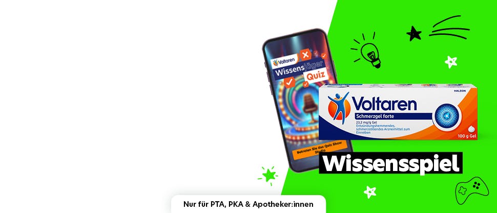 Voltaren forte Wissensspiel 