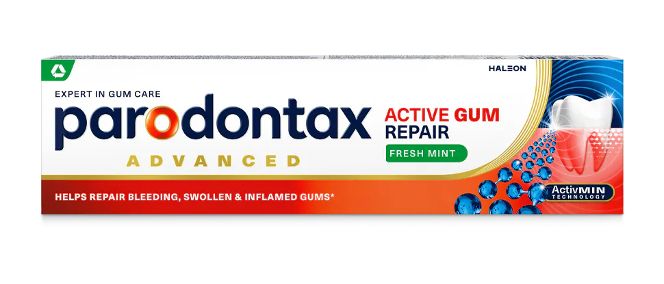 Συσκευασία οδοντόκρεμας parodontax Active Gum Repair