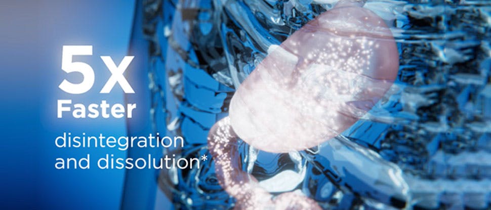 Παρακεταμόλη που διαλύεται μέσα στο στομάχι