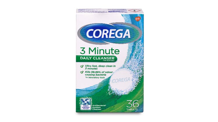 Corega cleanser full Dentures