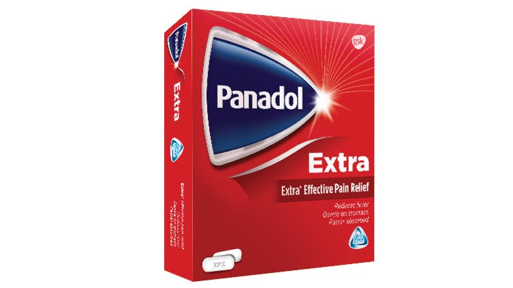 Panadol Extra with caffeine and paracetamol pack shot