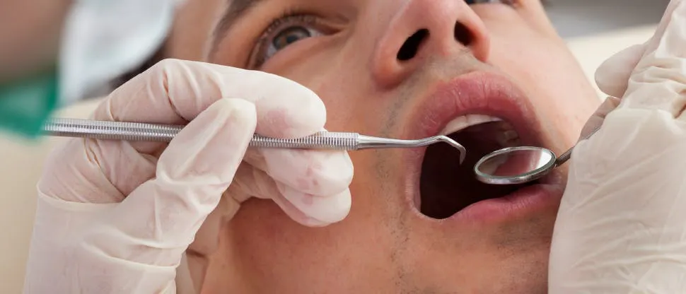 A patient with dentist