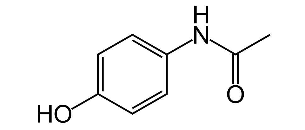 Paracetamol molecule 