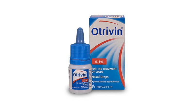 Otrivin adult nasal Drops 0.1% 10ml packshot