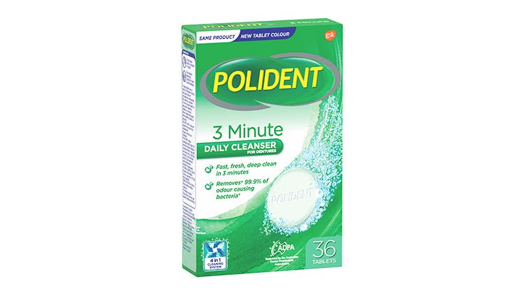 Polident 3-minute daily denture cleanser