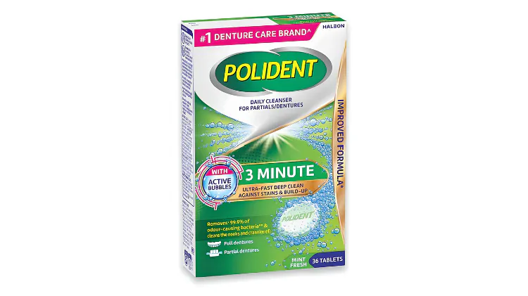 Polident 3-minute daily denture cleanser