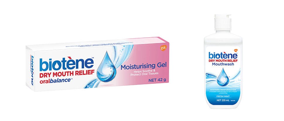 Biotene oral gel and mouthwash