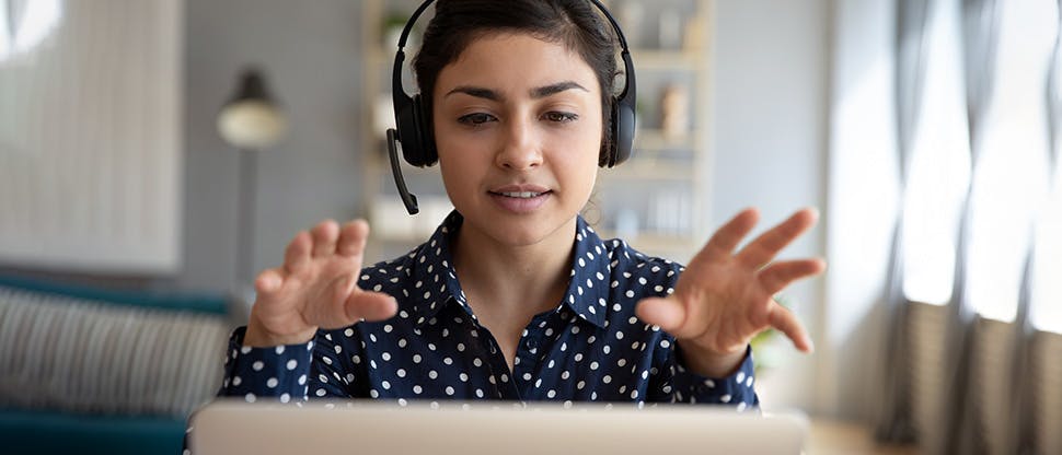 Lady learning