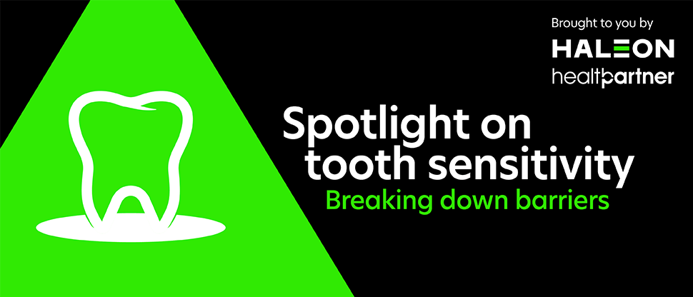 Spotlight on tooth sensitivity: Breaking down barriers. Dental webinar banner image