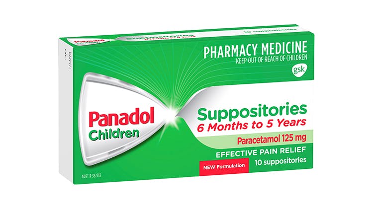 Children’s Panadol 6 months-5 years Suppository pack shot