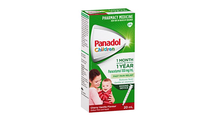 Children’s Panadol 1 month-1 year Baby Drops pack shot