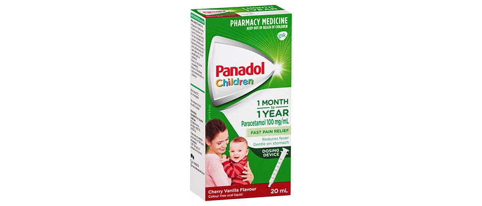 Children’s Panadol 1 month-1 year Baby Drops pack shot
