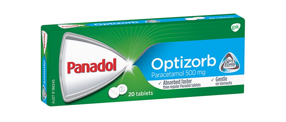 Panadol with Optizorb pack shot