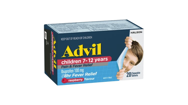 Advil TabletsAdvil Chewables 7–12 years pack shot