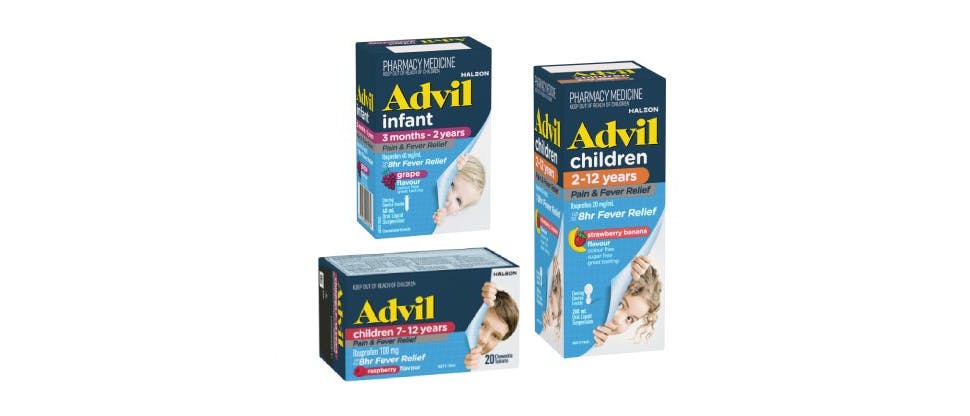 Advil Infant and Children pack range