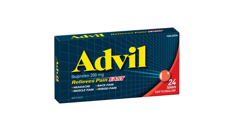 Advil tablets pack shot