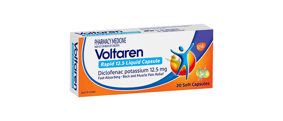 Product shot of Voltaren Rapid 12.5