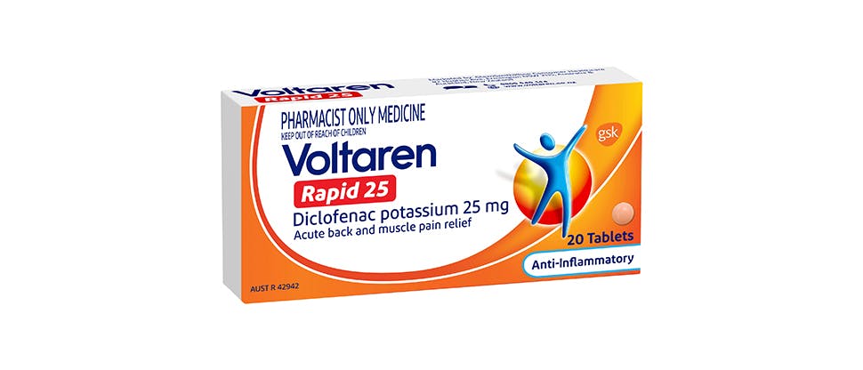 Product shot of Voltaren Rapid 25