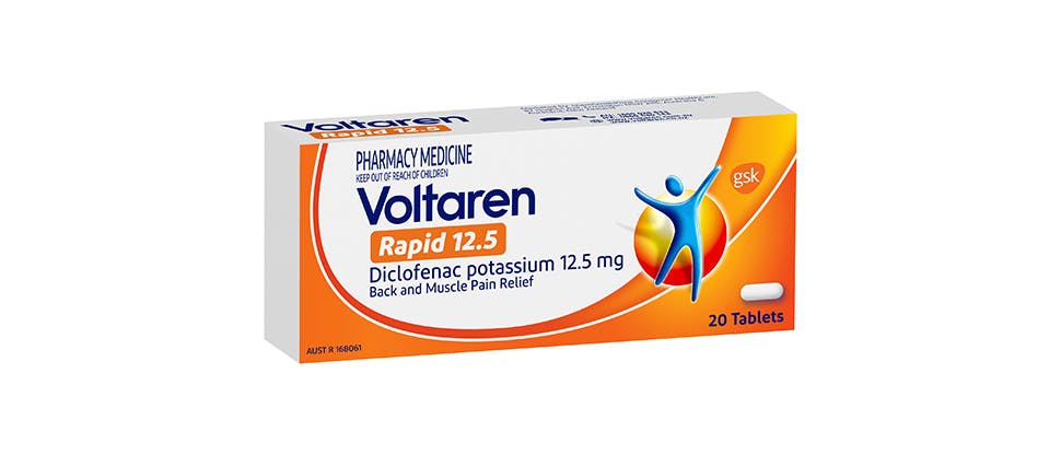 Product shot of Voltaren Rapid 12.5