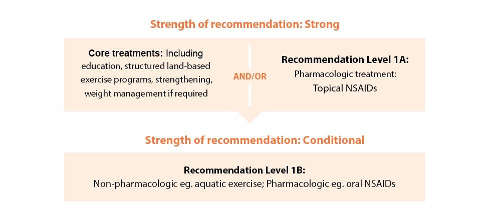 Osteoarthritis treatment algorithm