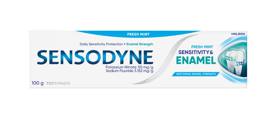 Sensodyne Sensitivity & Enamel toothpaste for sensitive teeth and enamel strength