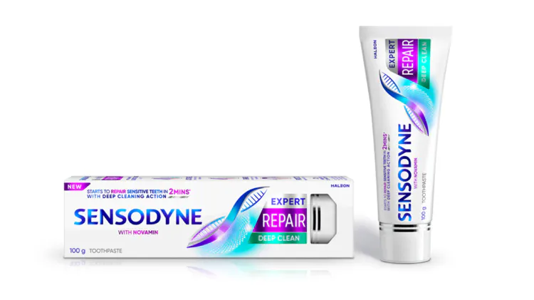 Sensodyne Expert Repair Deep Clean Toothpaste pack shot
