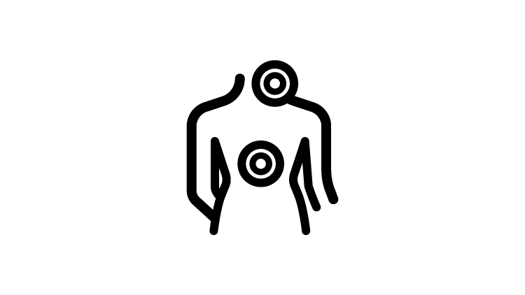 Acute back and neck pain icons