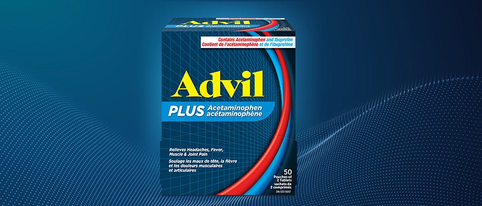 Advil Plus Acetaminophen sample box