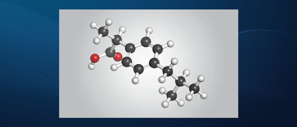 Ibuprofen molecule
