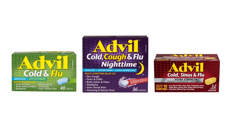 Advil Cough, Cold, Flu and Sinus Pack Shots