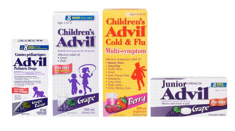 Children’s Advil product images