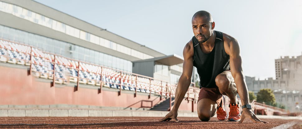 Image of man in early 30’s running