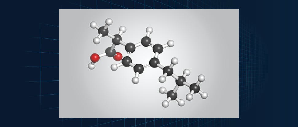 Ibuprofen molecule