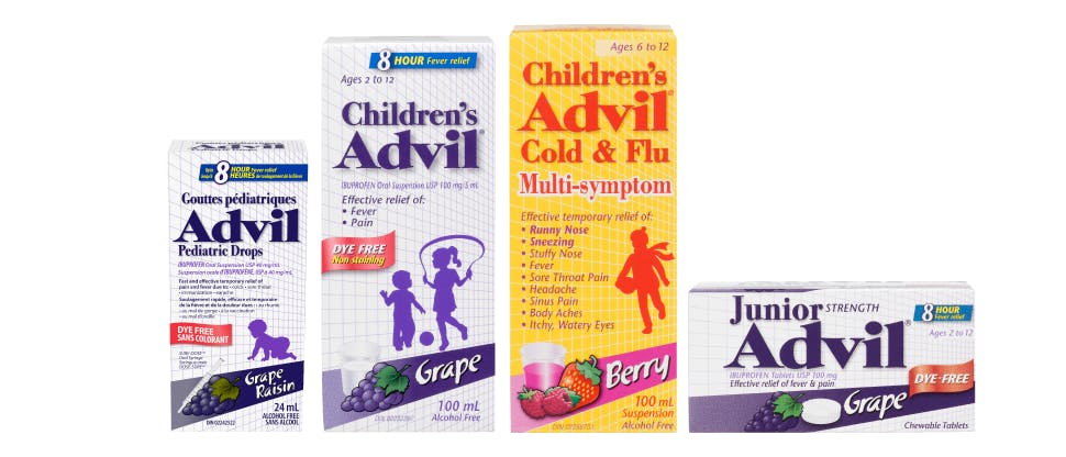 Children’s Advil product images