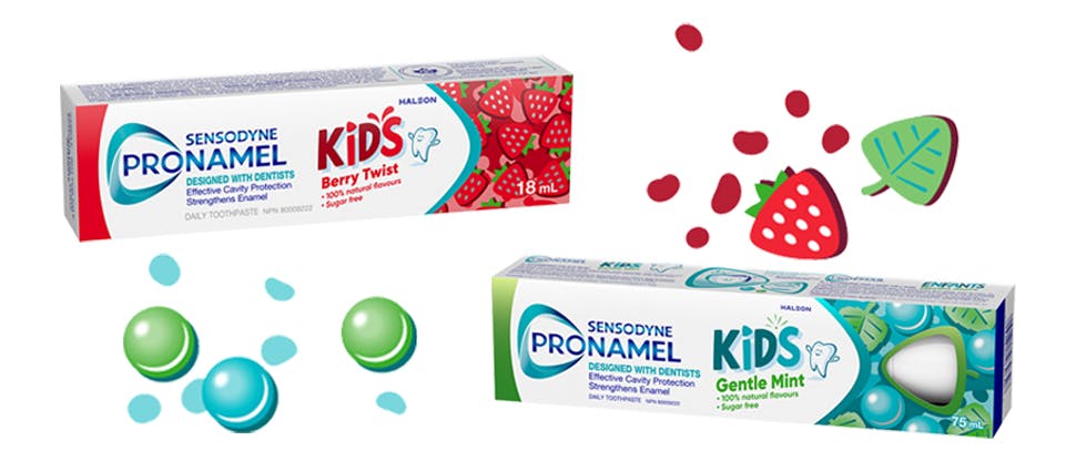 Pronamel Kids toothpaste range packs