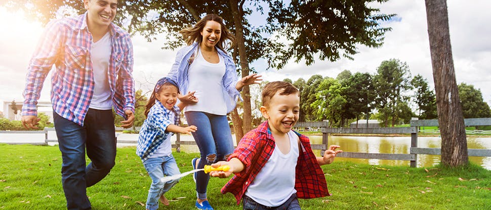 Family in park