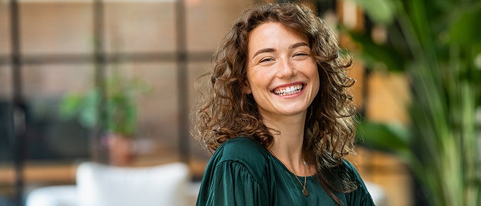 Woman smiling