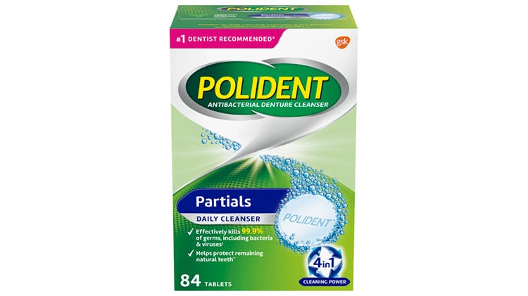 Polident partials cleanser packshot