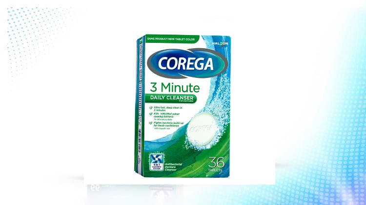 Corega  denture cleanser range packshots