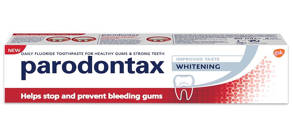 Parodontax whitening toothpaste for bleeding gums