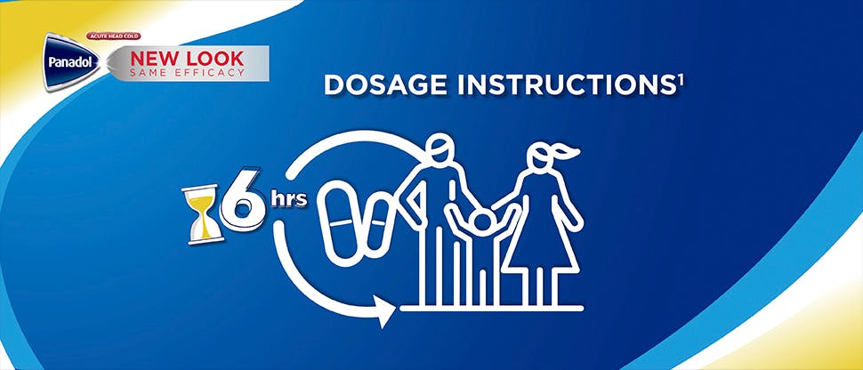 Panadol Acute Dosage Instructions packshot