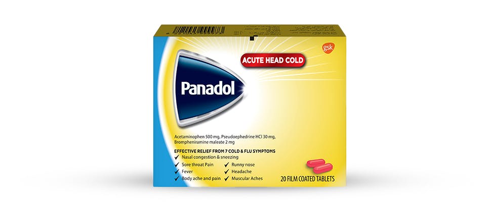 Panadol Acute Head Cold packshot